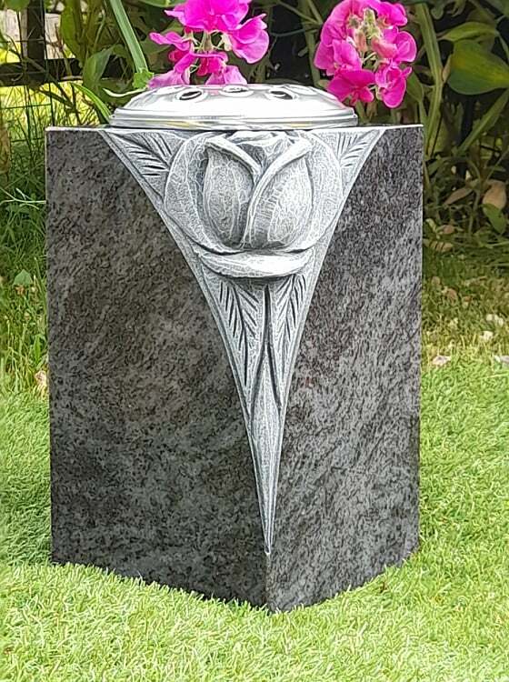 Engraved Personalised Granite Memorial Grave Vase Memorial Stone Cemetery Marker