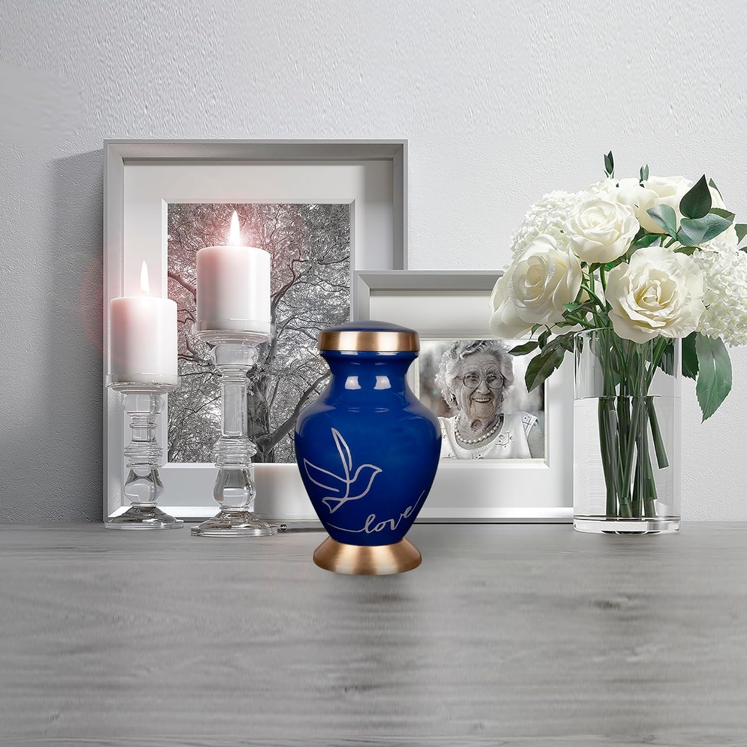 Small Urns for Human Ashes Keepsake, Love Dove Bird Decorative Mini Cremation Ur