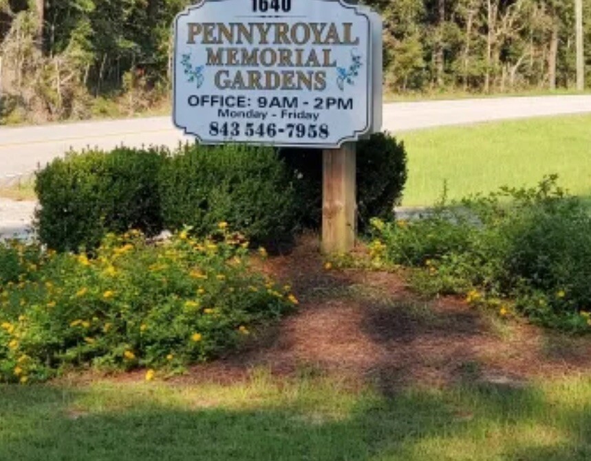 Cemetery Plot at Pennyroyal Memorial Gardens In Georgetown, South Carolina