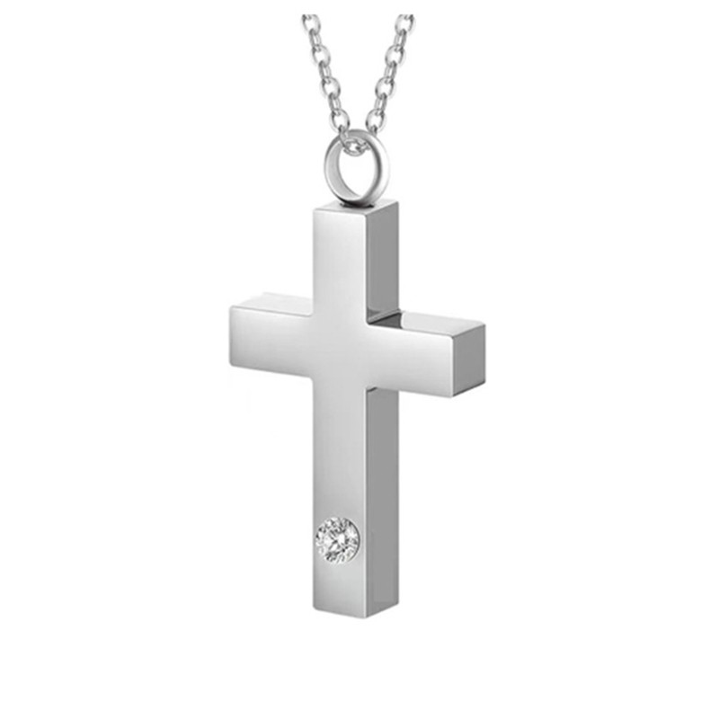 Elegant Crossed Design Pet Ashes Holders Urn Pendent Necklace for Daily Use 2pcs