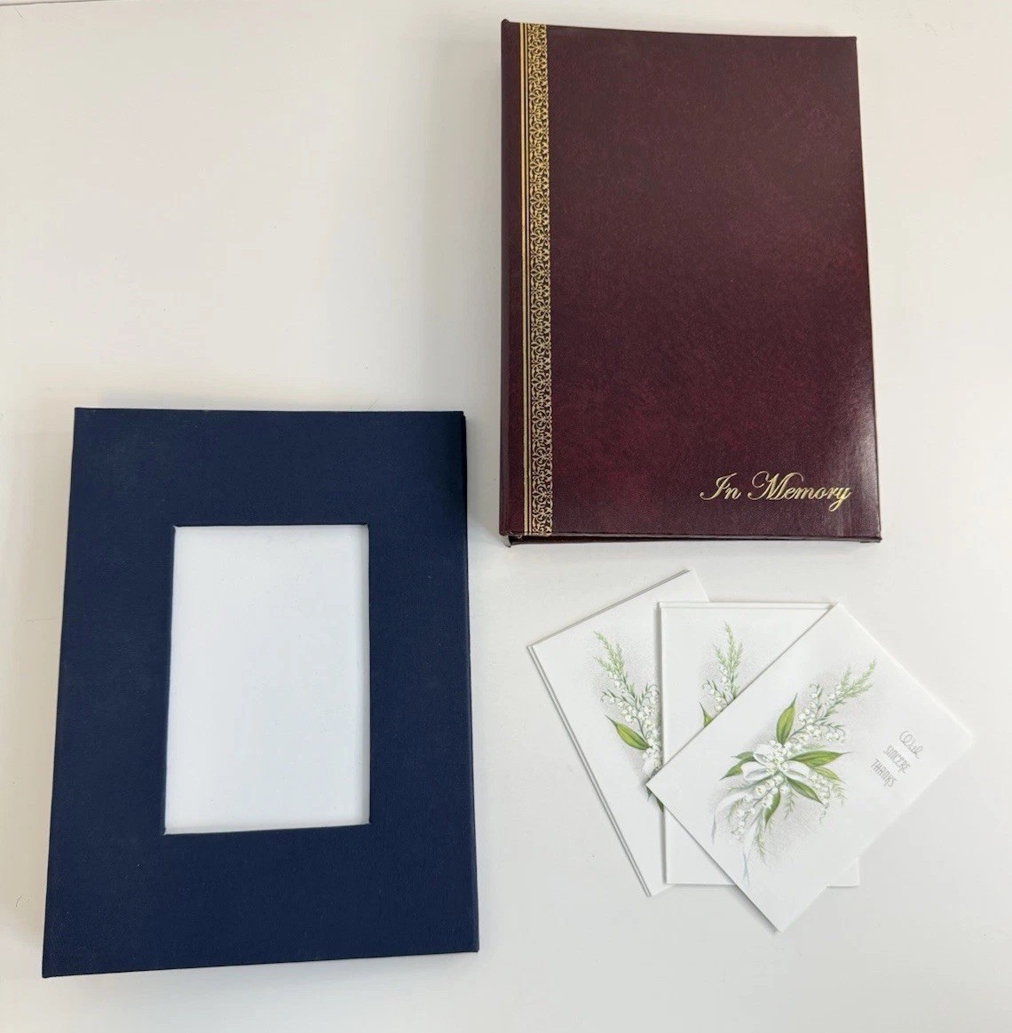 (USED) In Loving Memory Funeral Home Register Guest Book Prayers Program & Cards