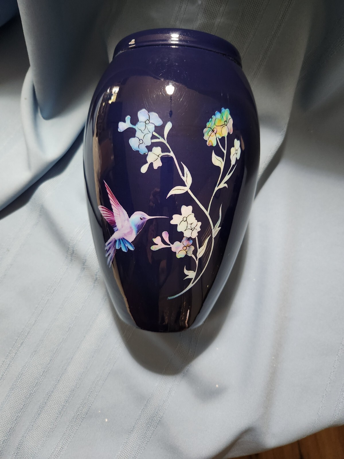 Blue Hummingbird Adult Large M/F Cremation Urn for Human Ashes Up To 200 lbs
