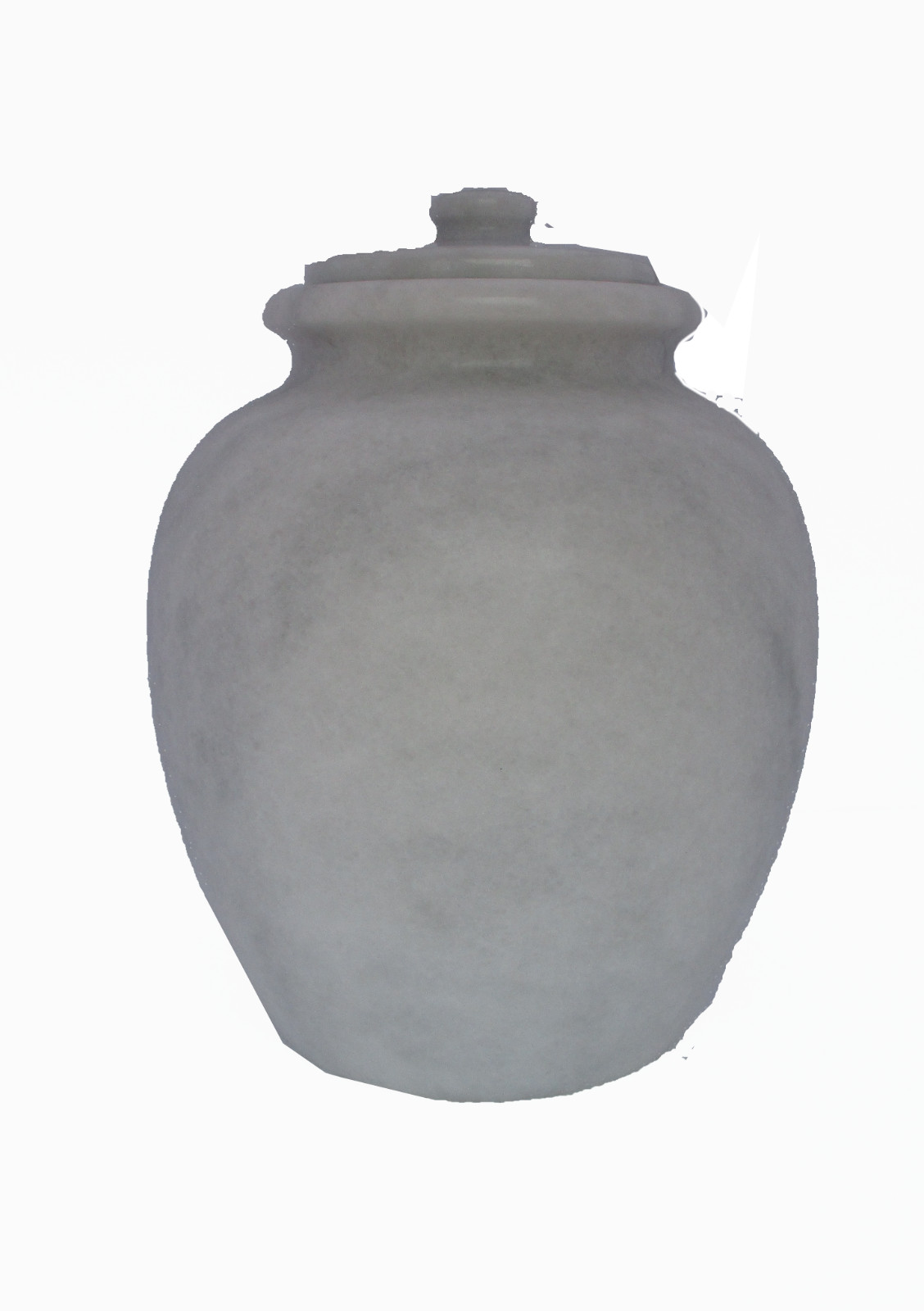 Large/Adult 205 Cubic Inches White Legacy Natural Marble Urn for Cremation Ashes