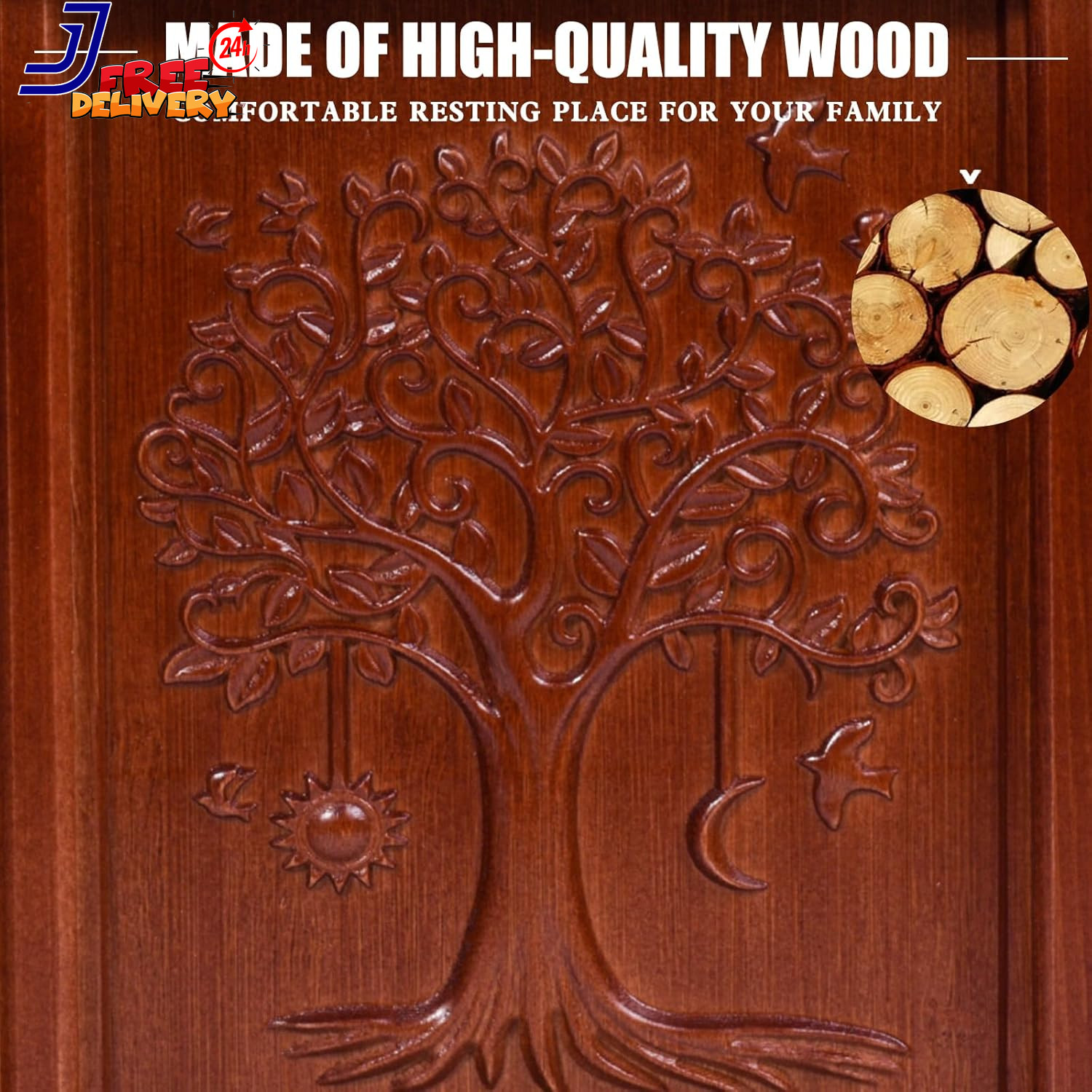 Companion Urn for Two Adults Tree of Life Design, Photo Display Box
