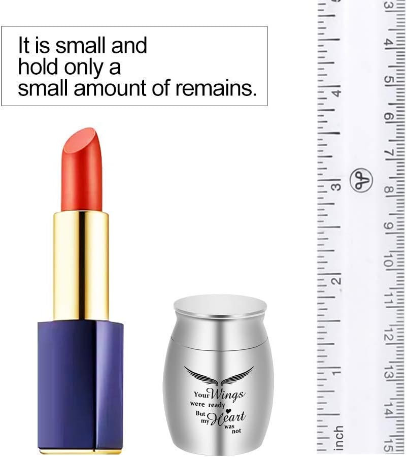 Dletay Small Keepsake Urn for Human Ashes – 1.57 Inch Mini Cremation Urn in Stai