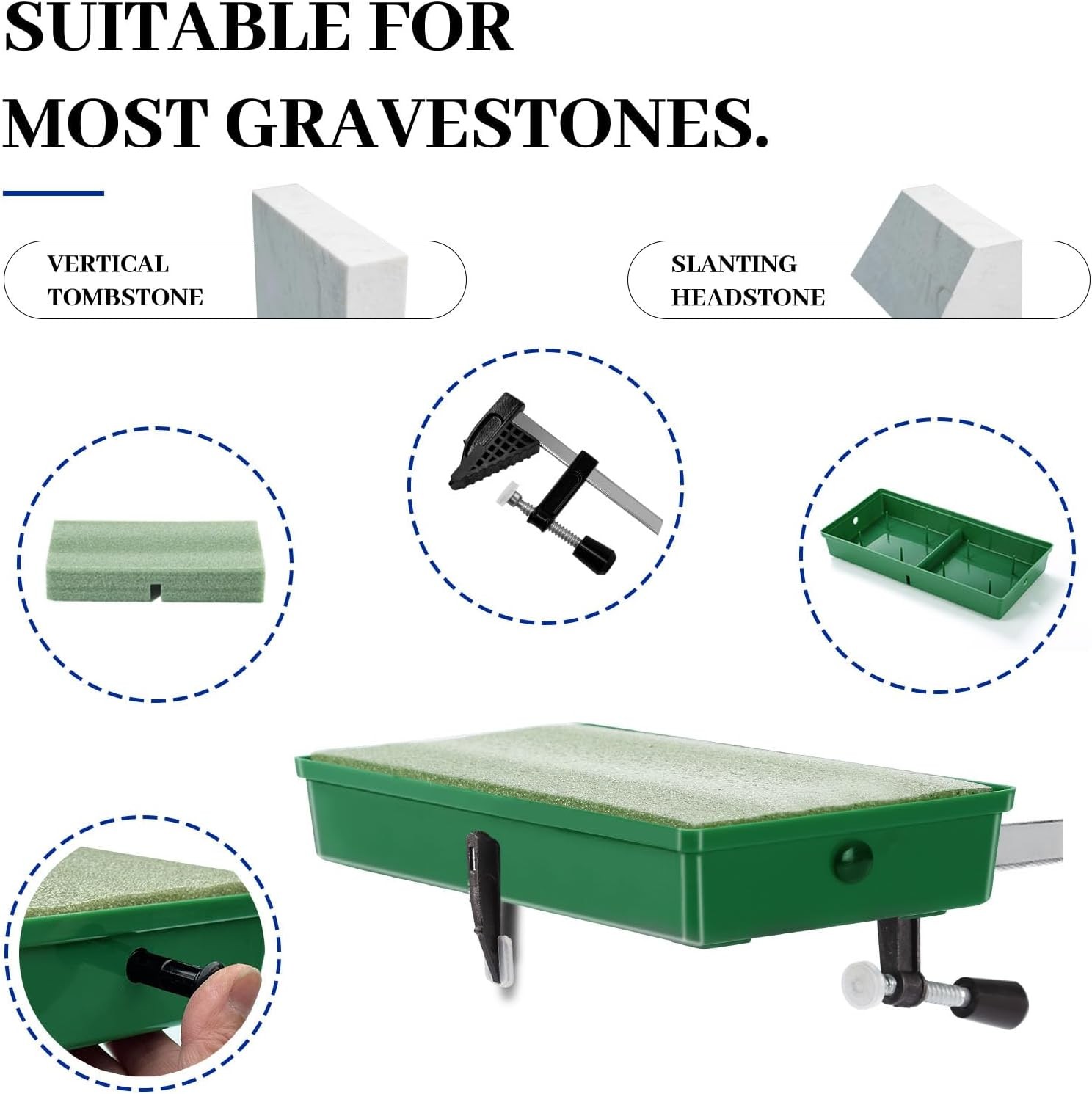 Headstone Flower Saddle Cemetery Saddles for Headstones & Tombstones – Never