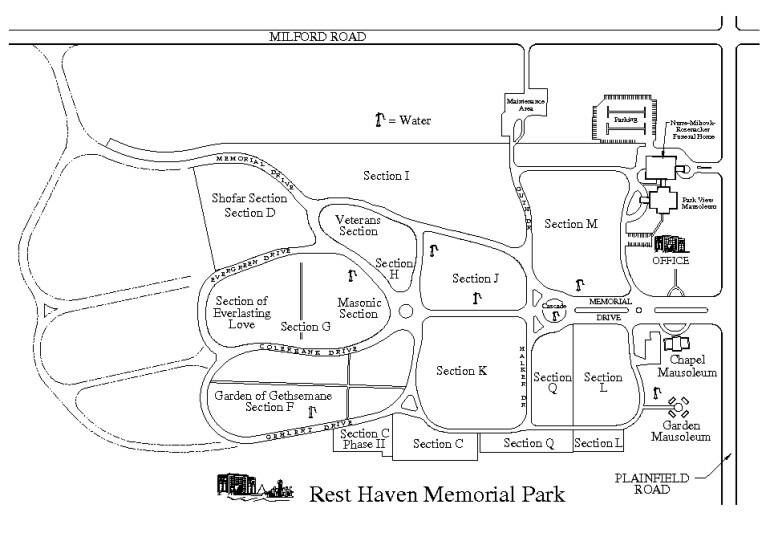 Two (2) Cemetery Lots in Section M of Rest Haven Memorial Park, Cincinnati, OH