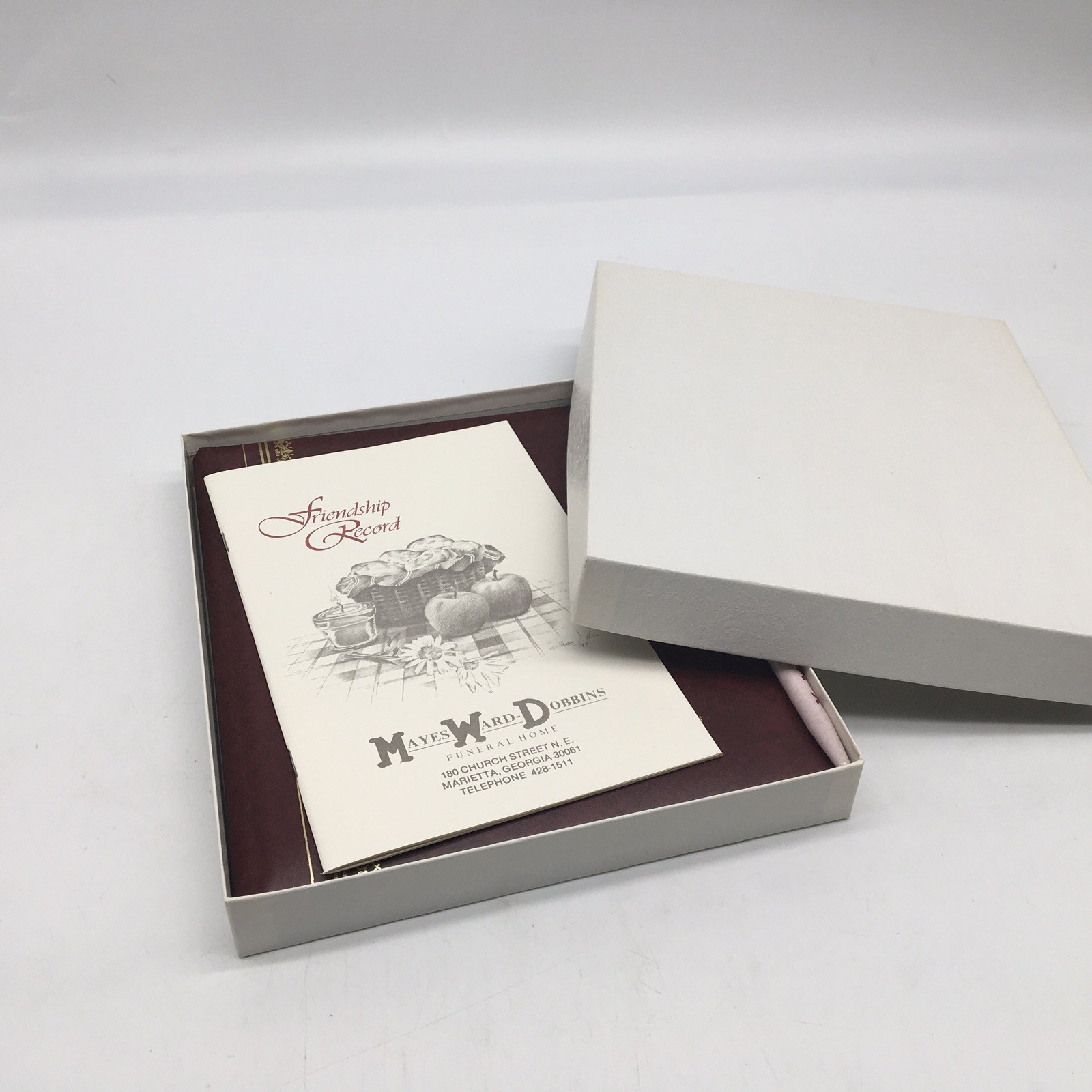 New Funeral and Memorial Service Guest Memory Register Book Inscribed Memories