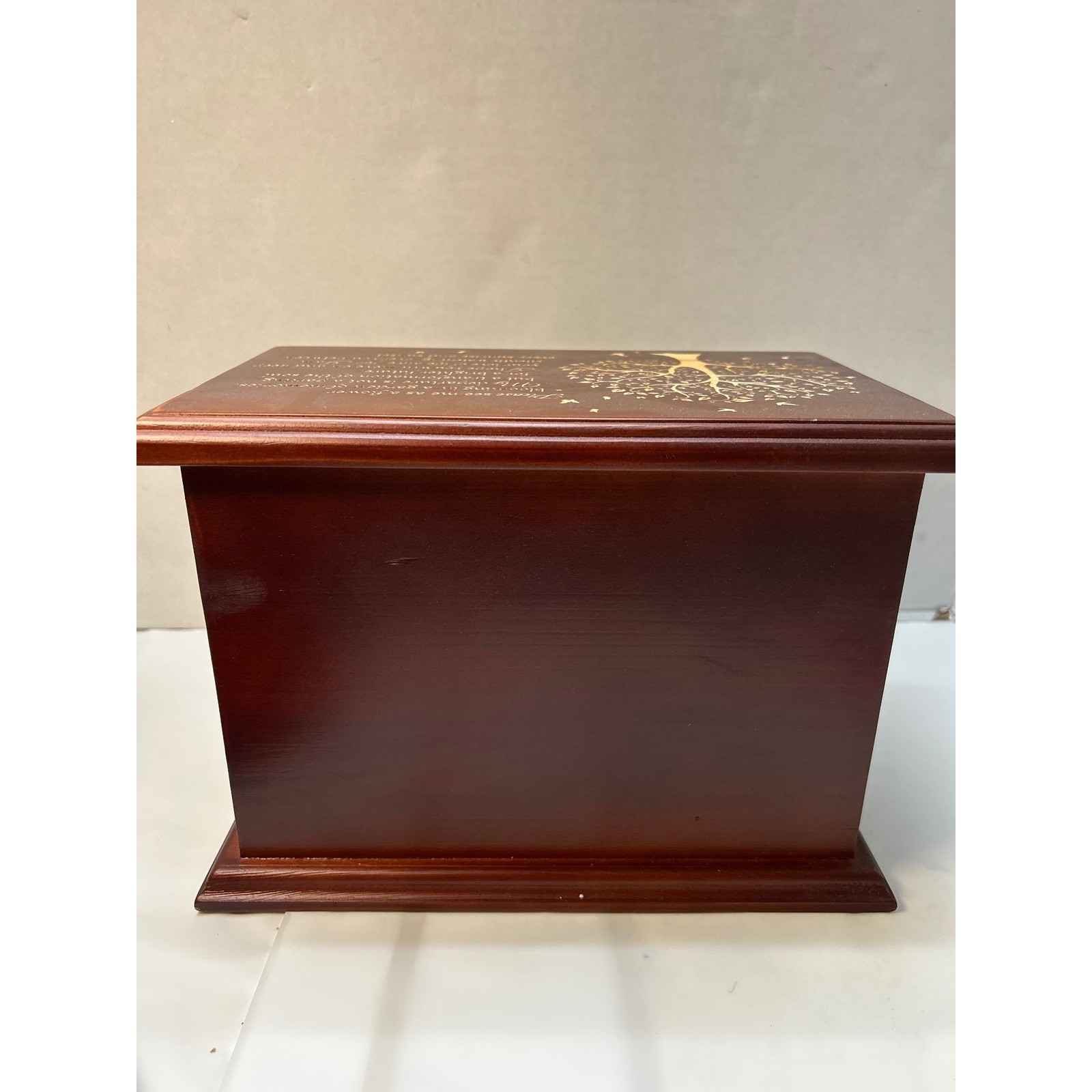 Wooden Tree of Life Memorial Urn with Photo Frame In Loving Memory Cherry Wood