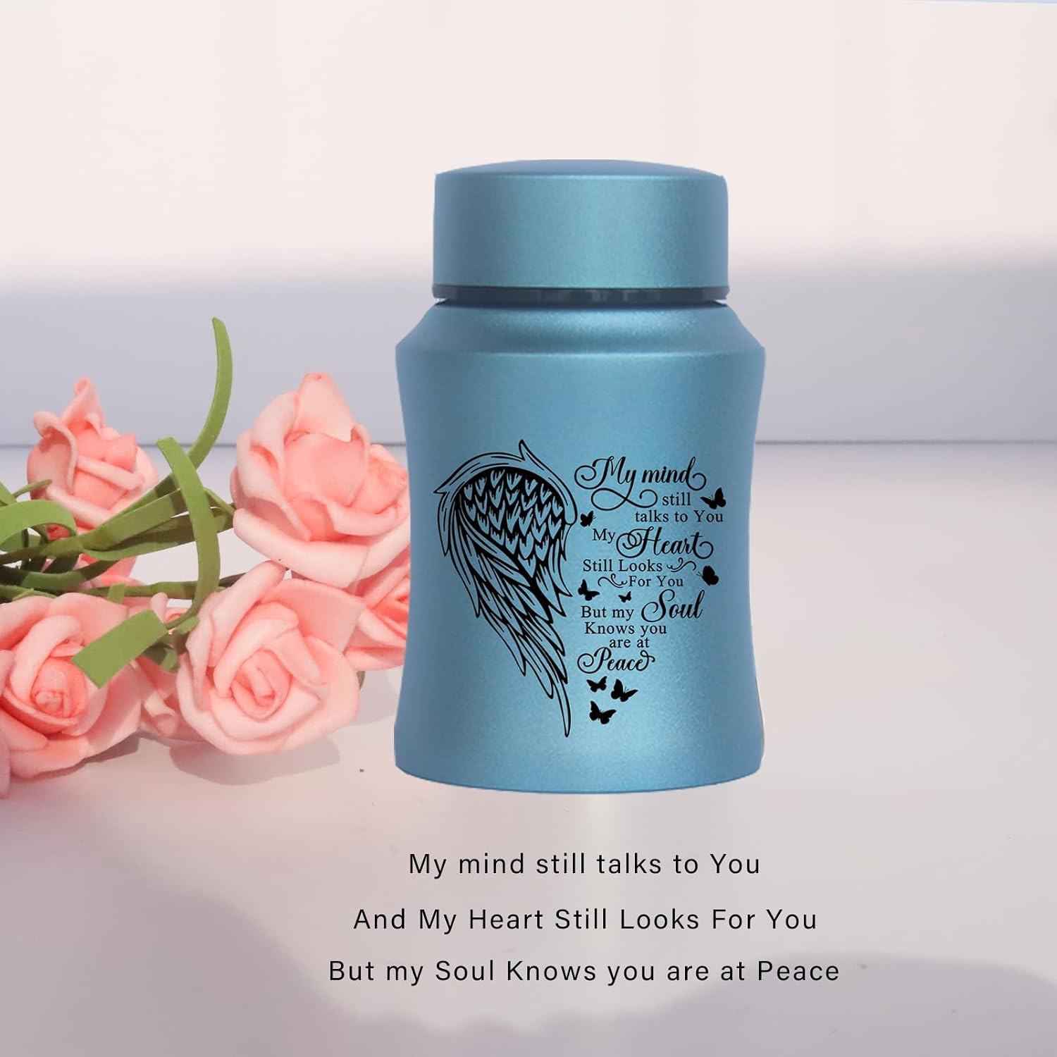 4.5 Inches Small Urn for Human Ashes Stainless Steel Mini Cremation Urn Small Ke