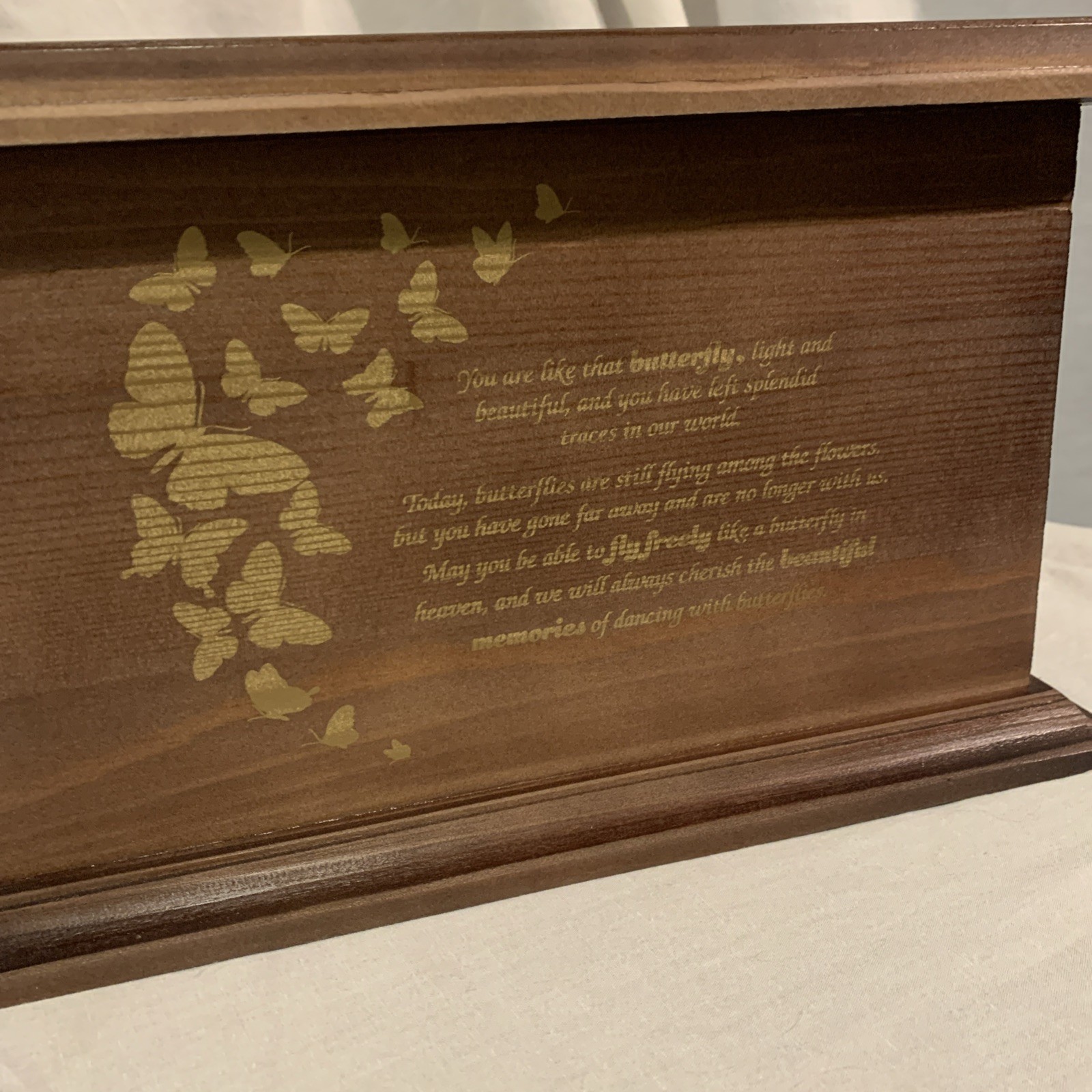 Memorial Urn Cremation Ashe Dark Pine Handmade Pet Cat Dog Mom Dad Son Daughter