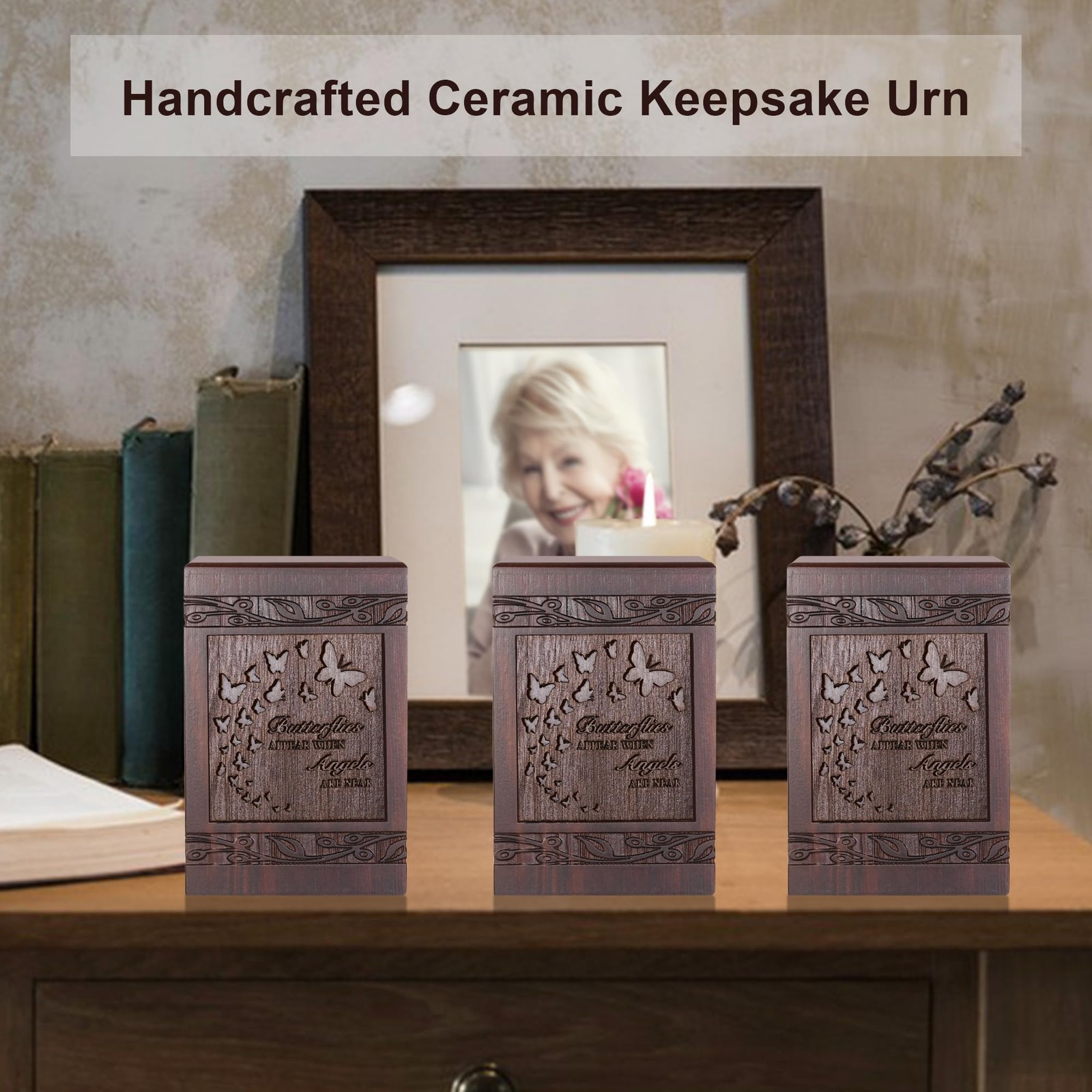 Cremation Urns for Human Ashes Adult Male Female, Wooden Carved Urns Box for …