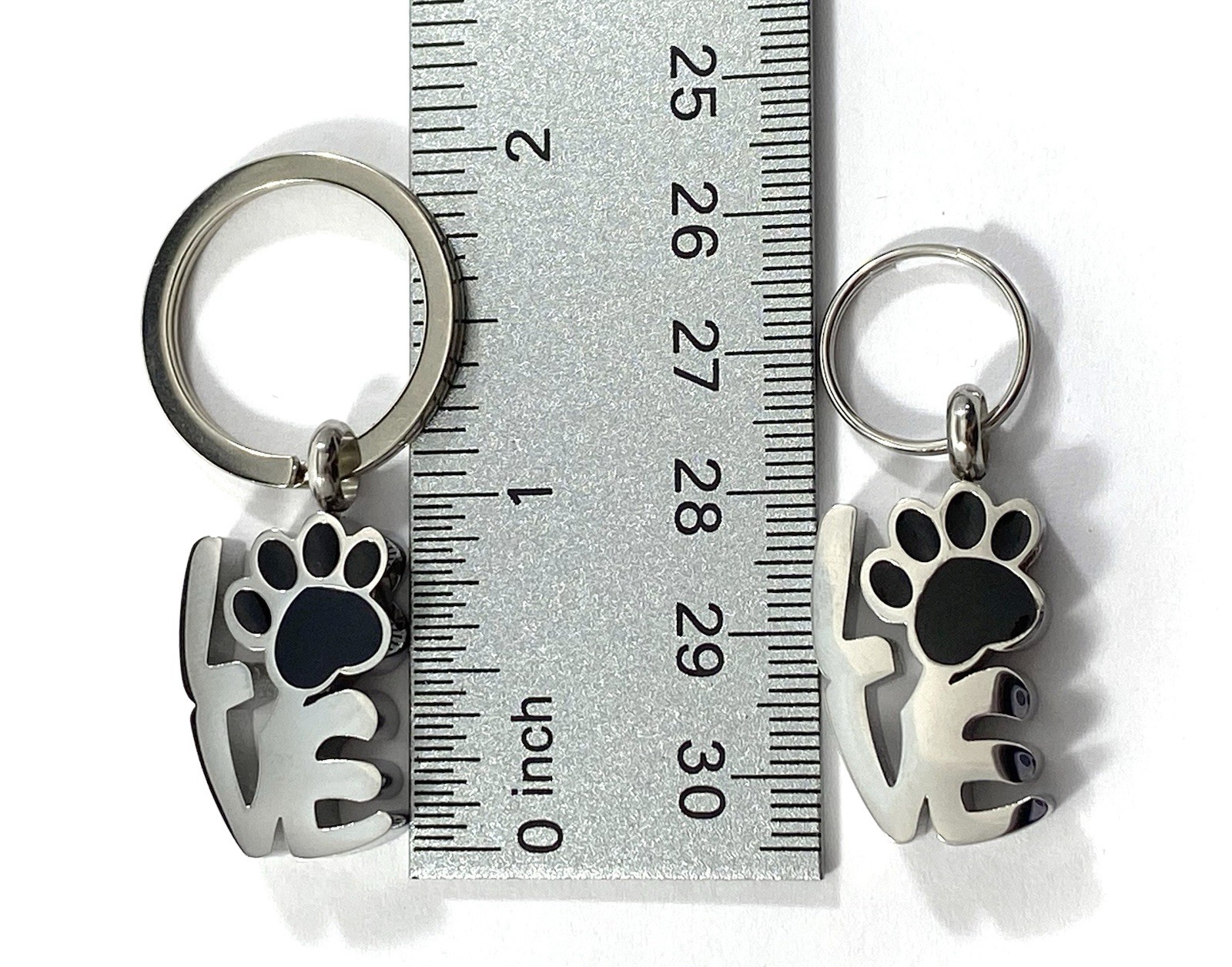Keyring Urn .5″ Key Chain Pet Cremation Pendant Dog Cat Ash LOVE Paw Holds Ashes