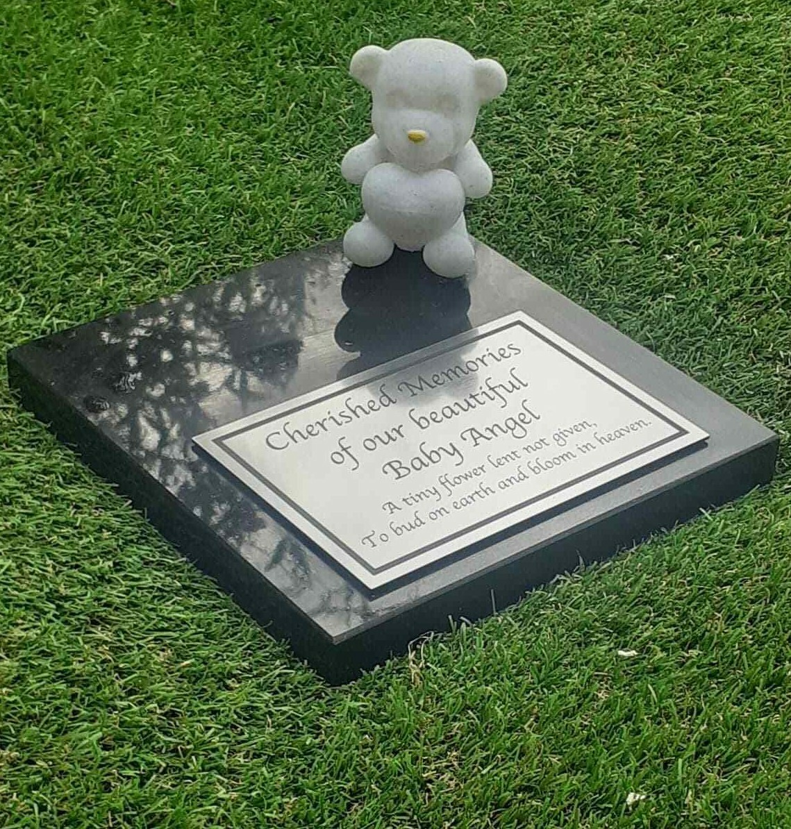 Personalised Granite Baby Memorial Plaque Flat Grave Marker Cemetery Headstone