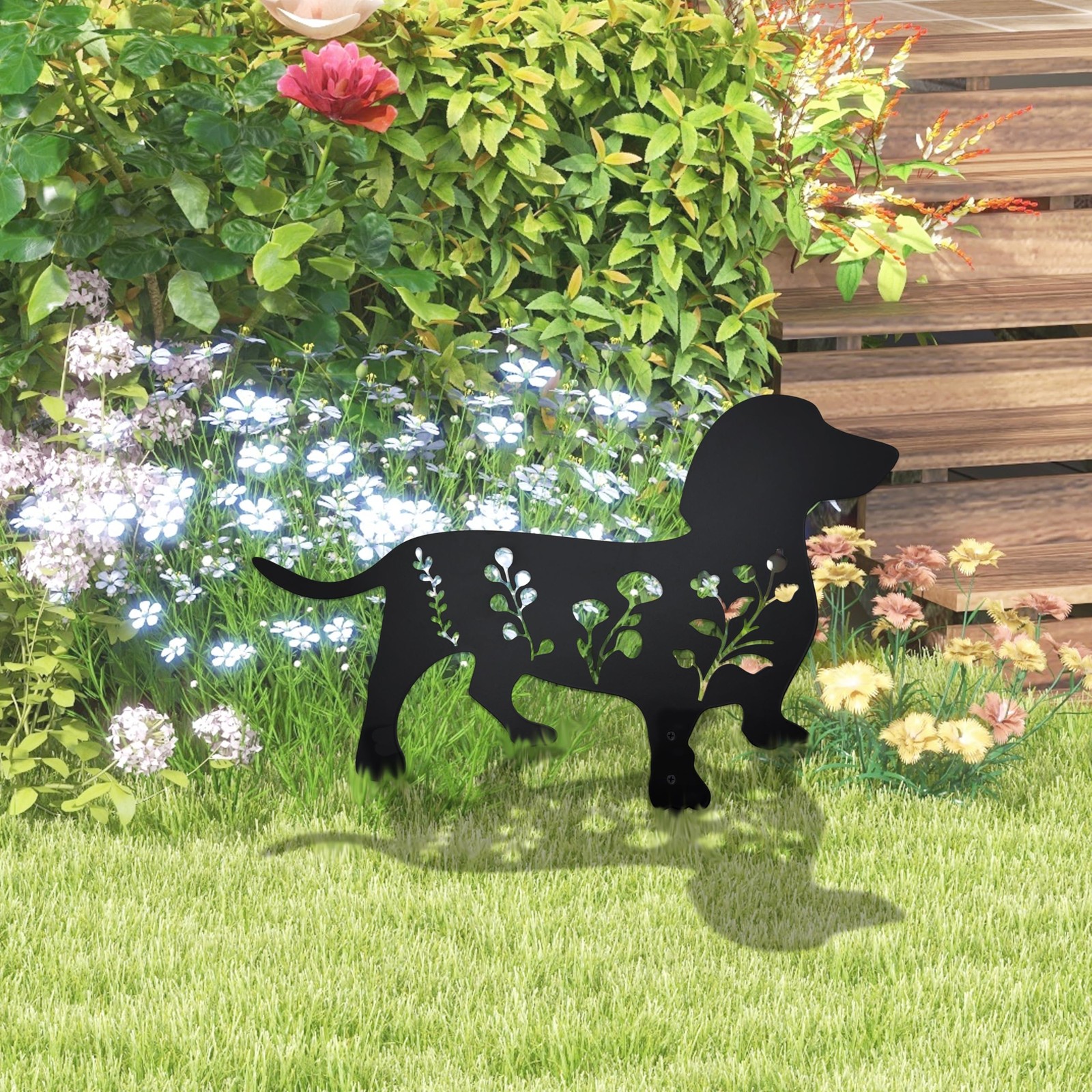 “Dog Garden Stake Unique Outdoor Decor for Dog Lovers, Durable Yard Art”