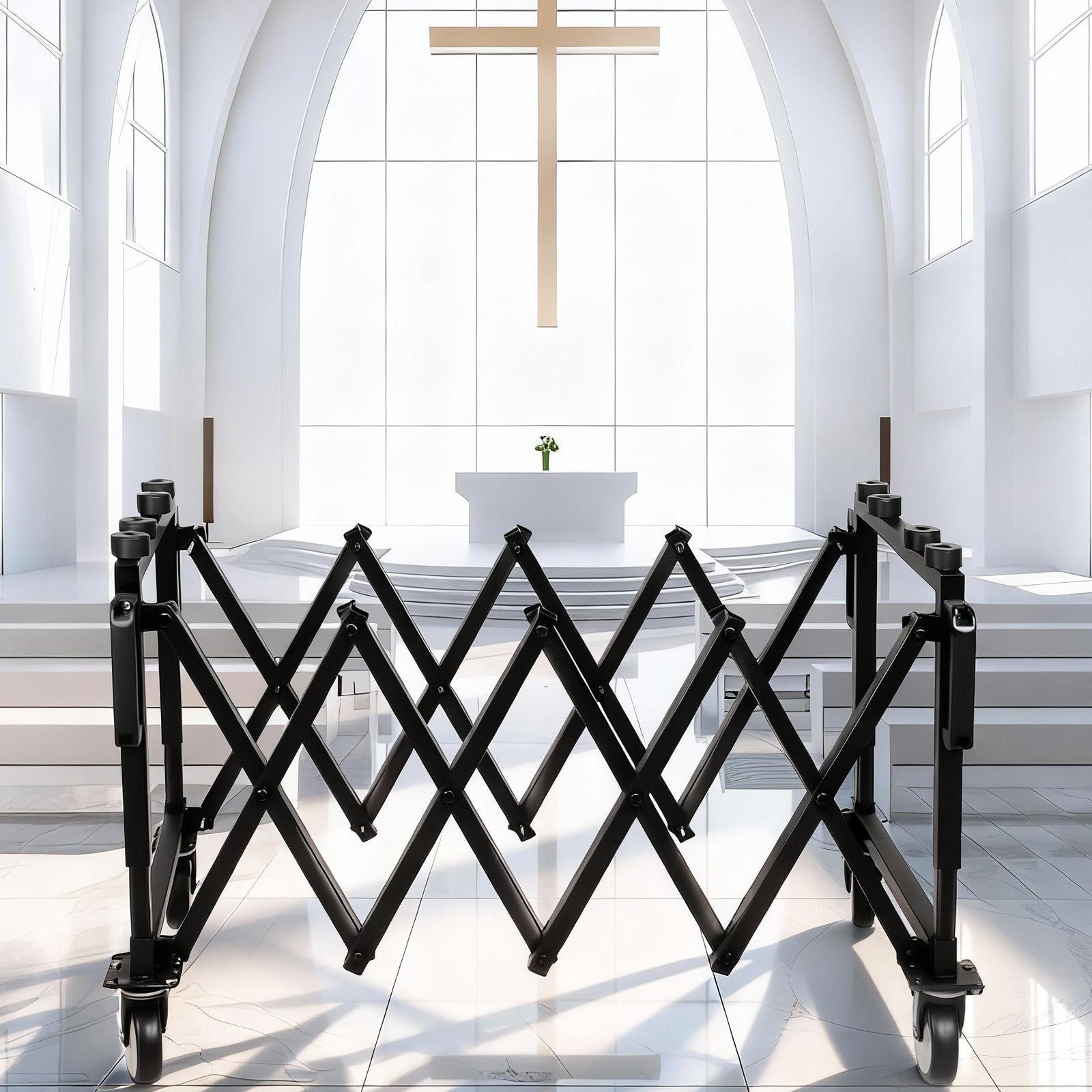 1000LBS Carbon Steel Portable Foldable Funeral Church Truck with Lockable Wheels