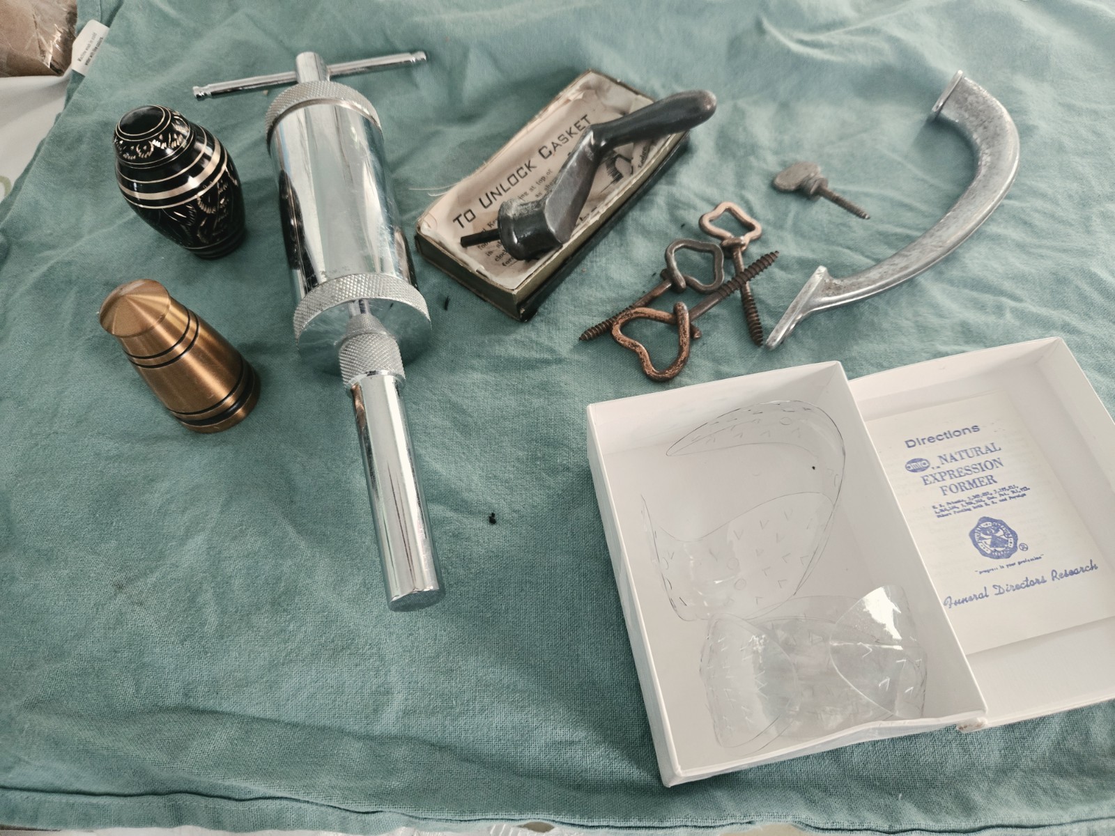 Vintage Lot Of Embalming, Funeral, Creamation, Mortuary Tools Collectable