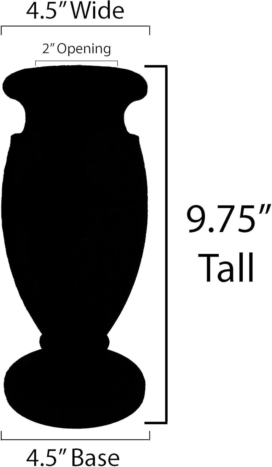 Durable Plastic Memorial Vase – Black Granite Finish