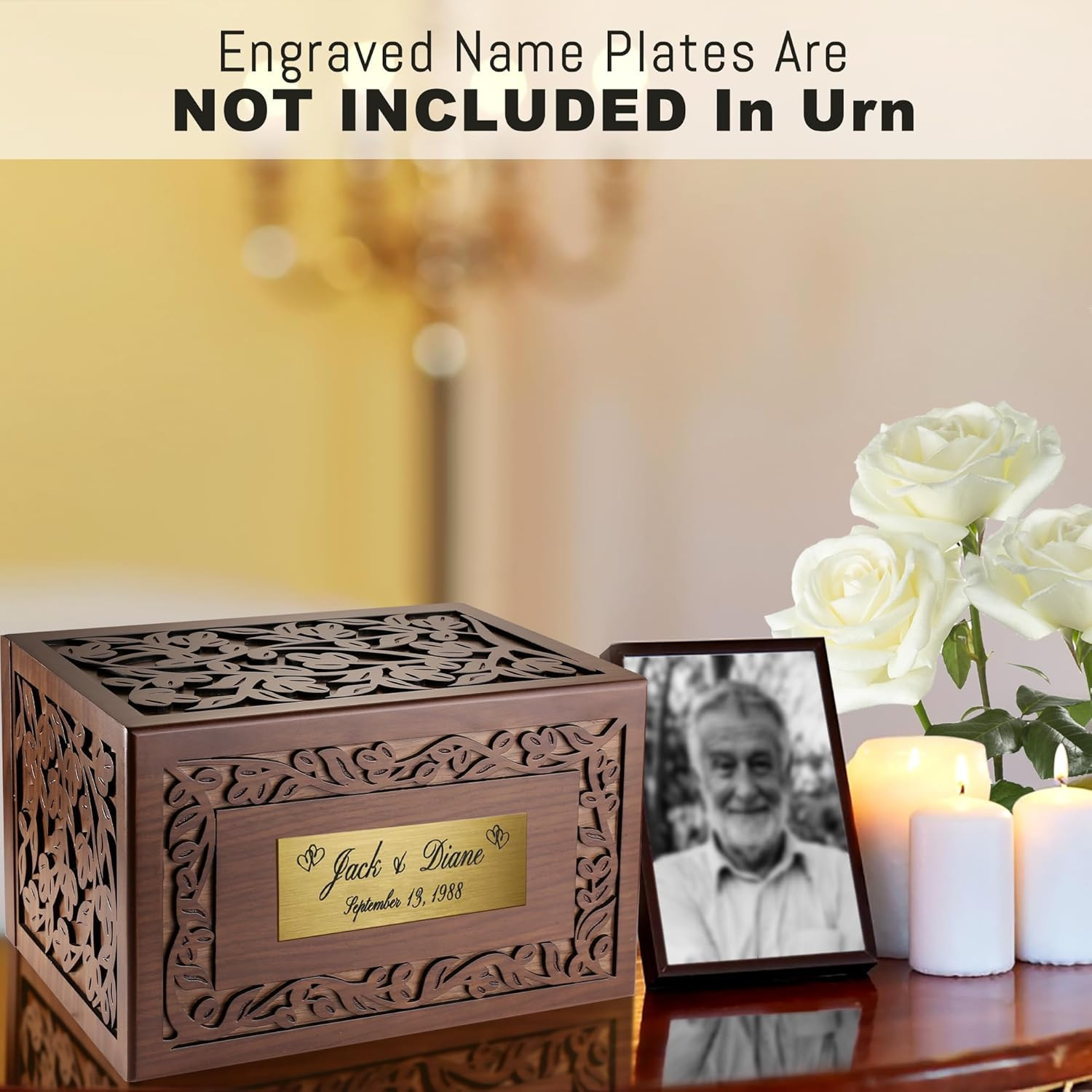 Cremation Urns for Human Ashes Adult Male or Female, Funeral Memorial Urns for A