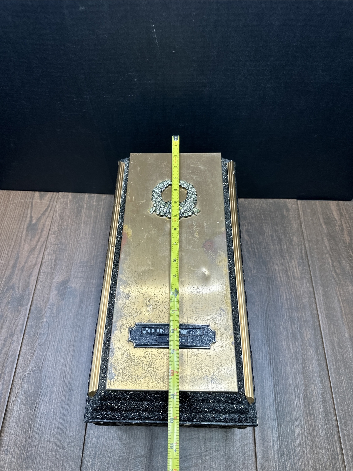 Vintage Wilbert Bronze Triune Salesman Sample Concrete Casket Burial Vault