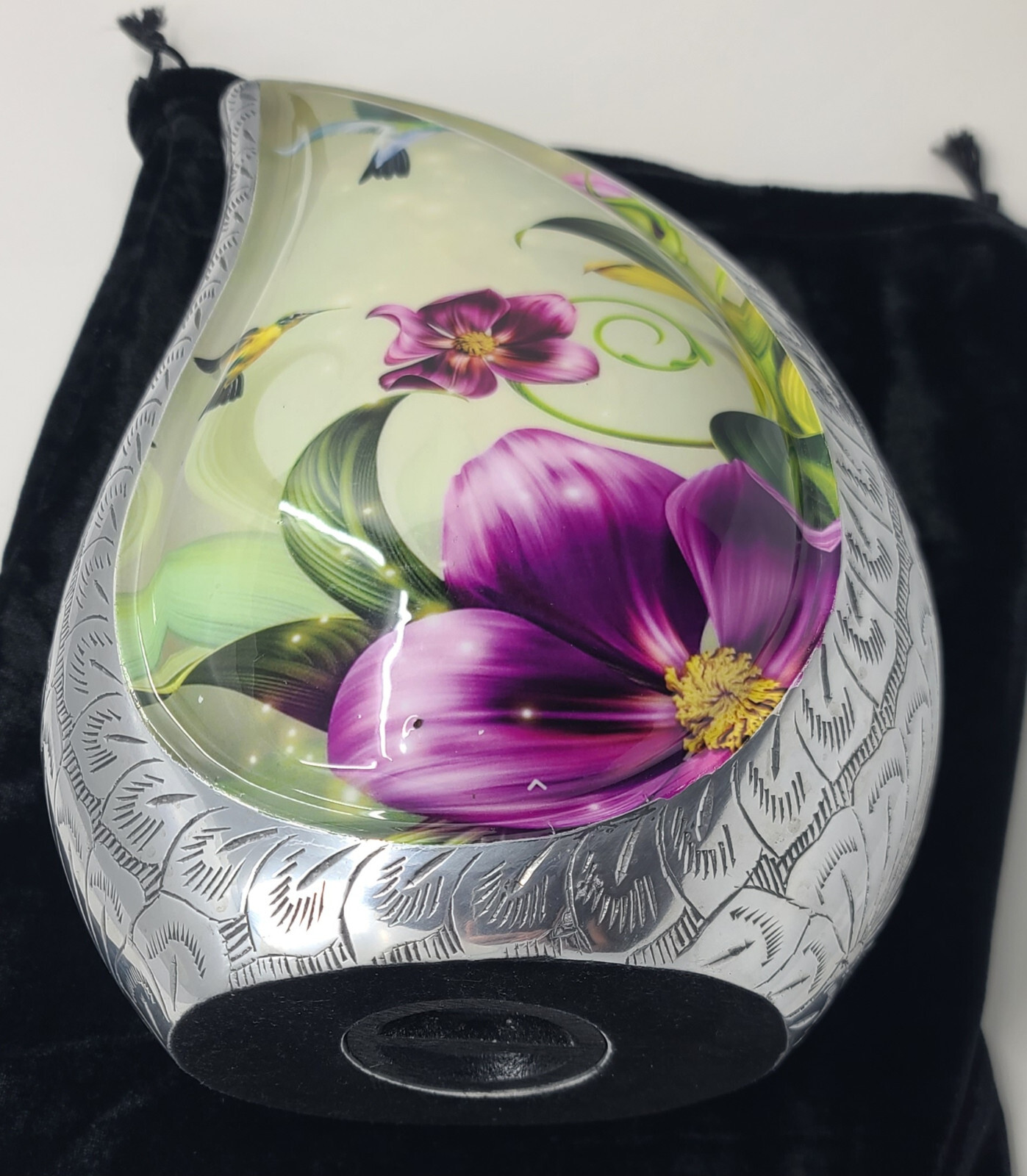 M Meilinxu Hummingbird Urn, Large Adult Funeral Cremation Urns for Human Ashes