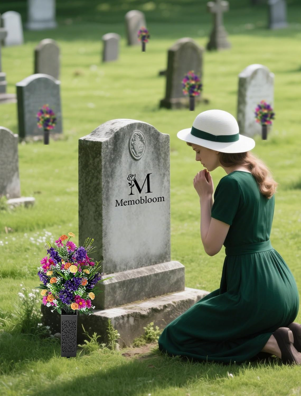 Artificial Cemetery Flowers for Grave: Memorial Day Flowers for Cemetery – Outdo