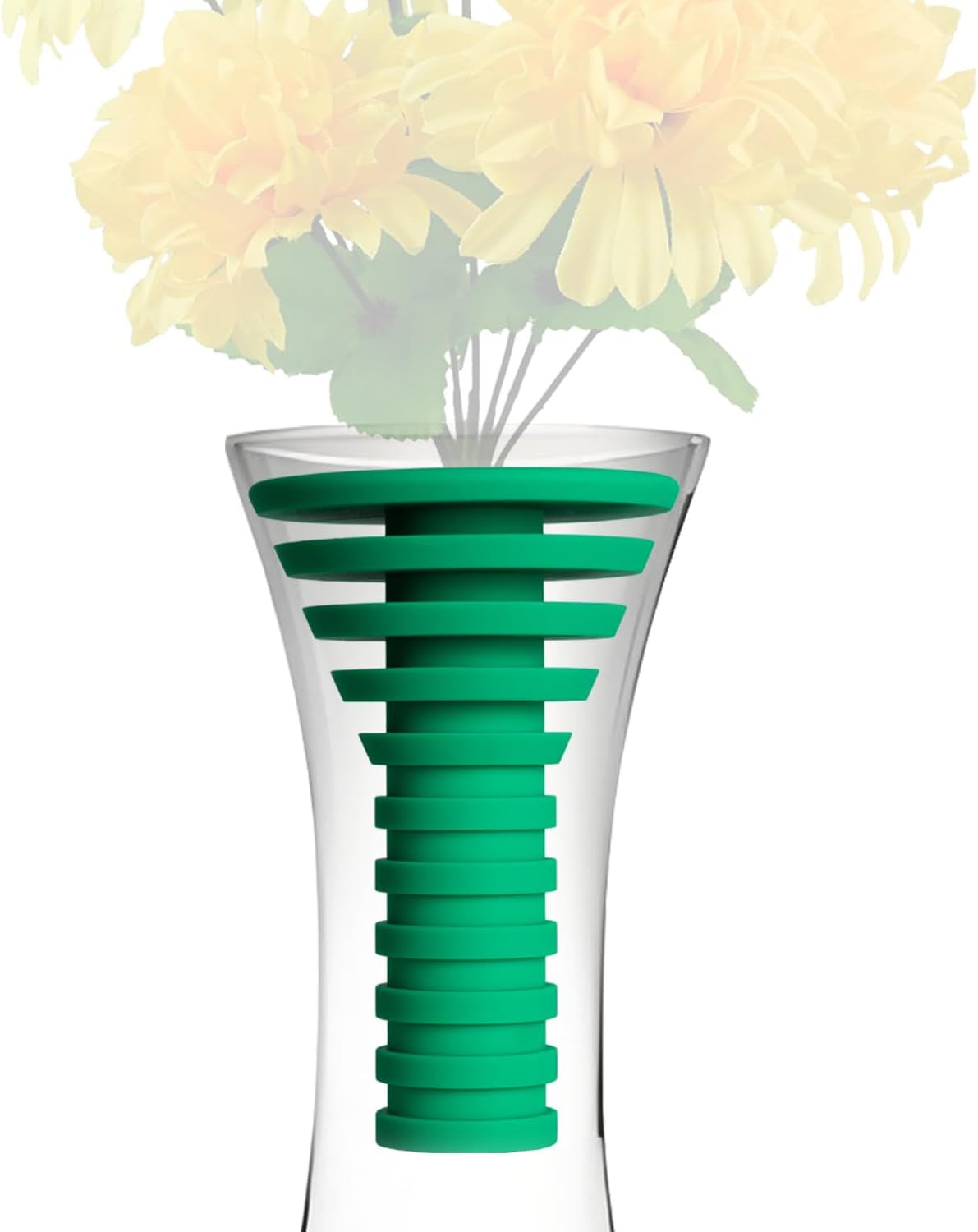 Cemetery Vase Rubber Insert, Green | Fixed Vase Insert, Fixed Flower Wind Resist