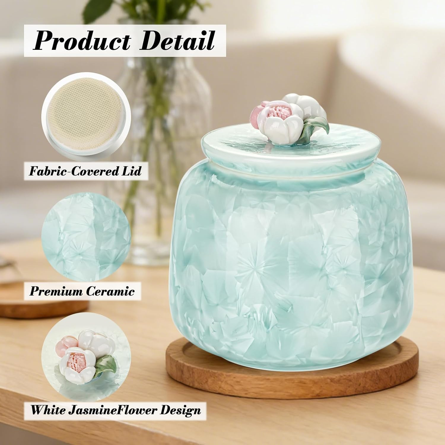 Ceramic Small Urn for Human Ashes Keepsake for Men Women Pet Handmade Cremation