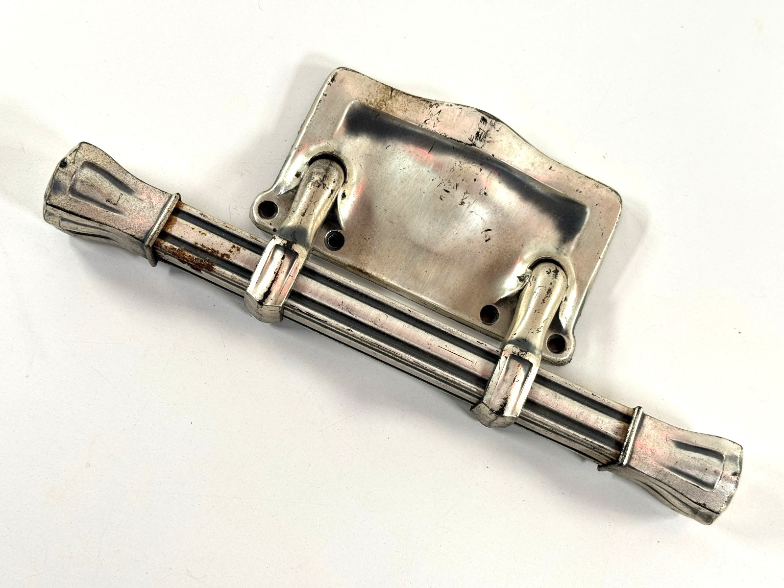 vtg Casket Coffin Handle funeral silvertone grey cast metal Elgin 412