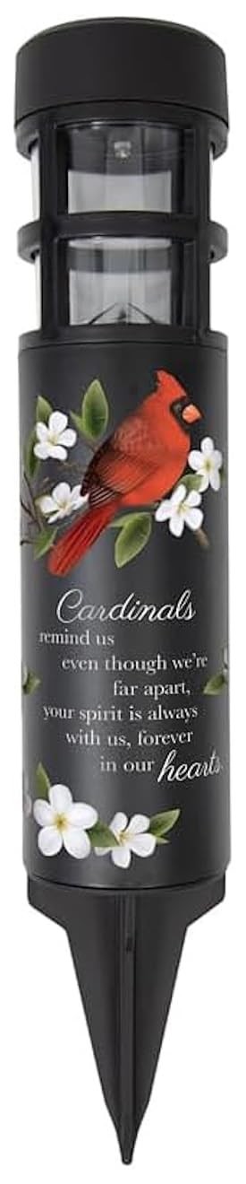 “Forever in Our Hearts Cardinal Solar Memorial Light