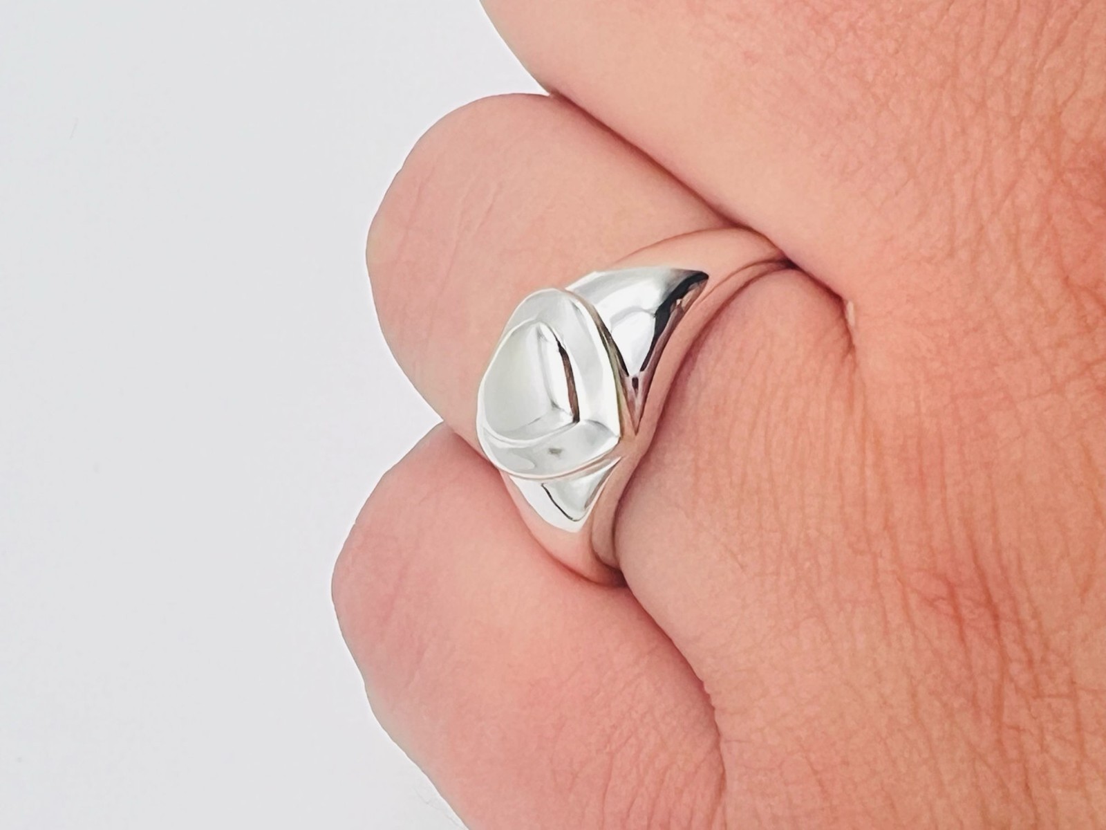 cremation heart ring ash ring sterling silver size 6