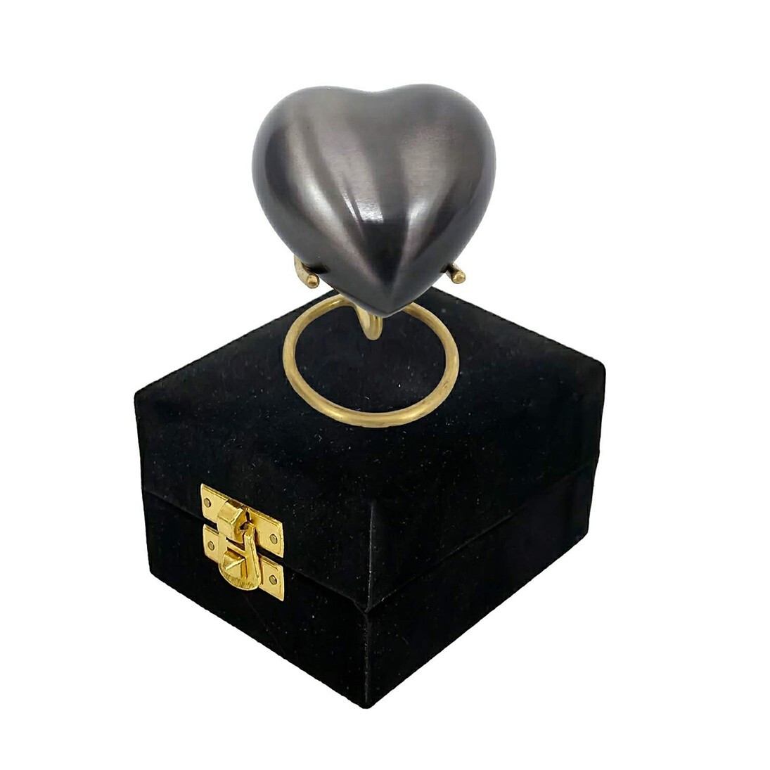 Pewter Gray Design Small Pet Heart Keepsake Decorative Urn For Pet Ashes