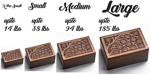 Urna De Madera Decorativa Para Cenizas Adultos Mascotas 7.5X5.5×3.75 In