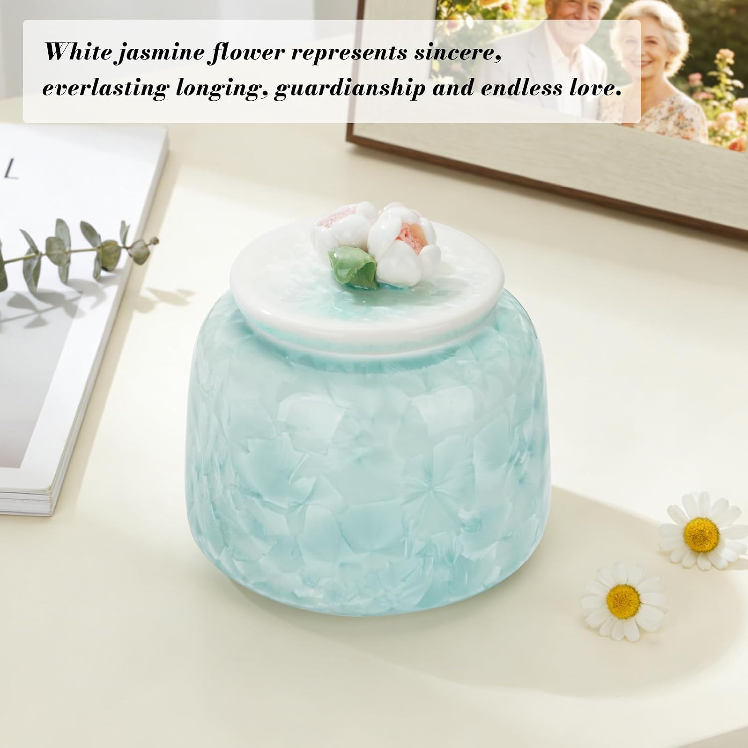 Ceramic Small Urn for Human Ashes Keepsake for Men Women Pet Handmade Cremation