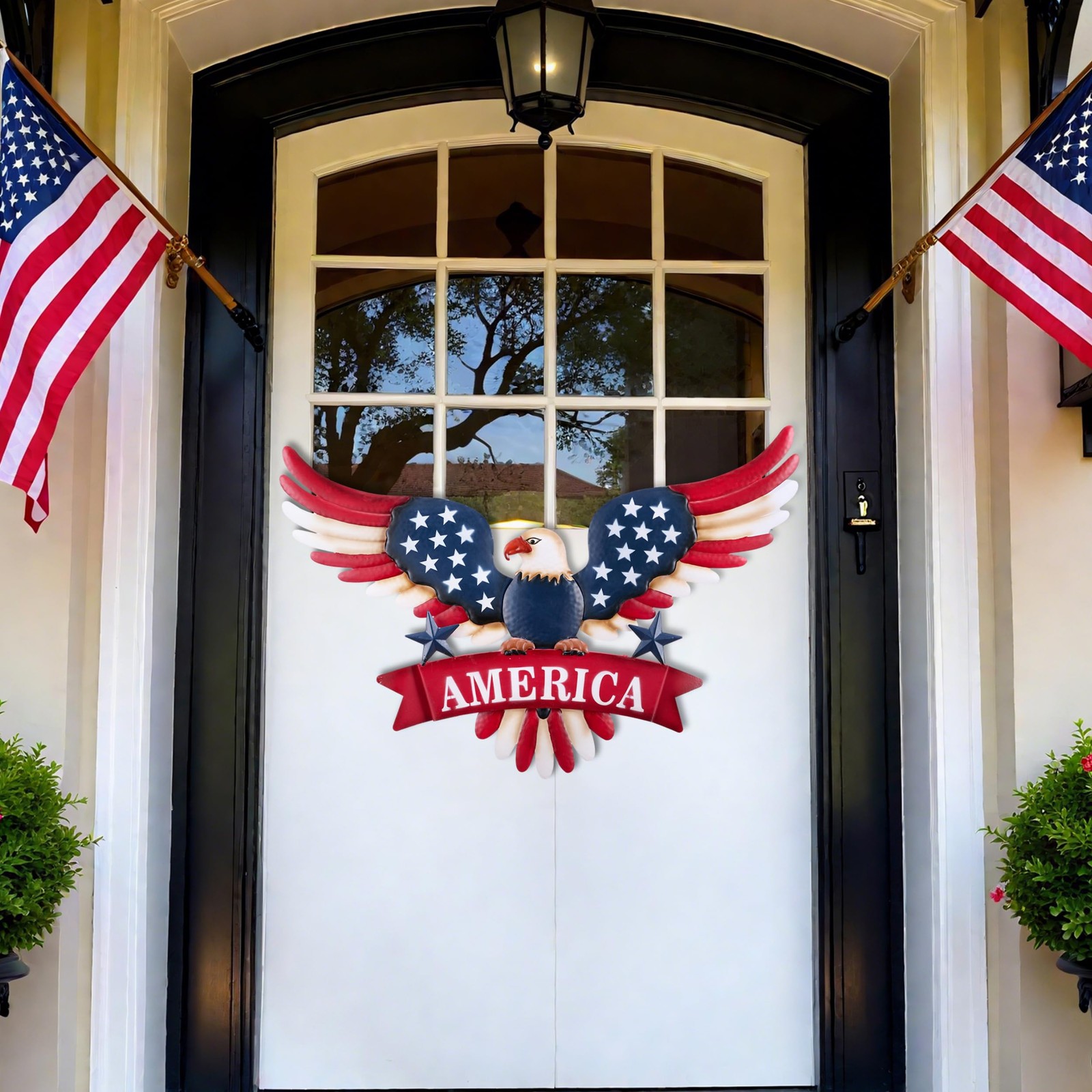 4th of July Decorations for Outdoor, Patriotic Memorial Day Garden Decor, Eag…