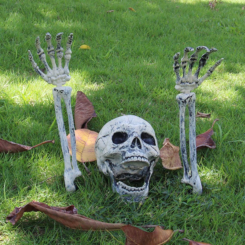 Halloween Skeleton Outdoor Decorations Realistic Skeleton Yard Stakes for Lawn