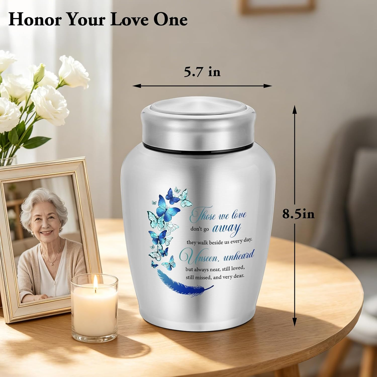 Cremation Urns for Human Ashes Adult Male and Female, Memorial Decorative Burial