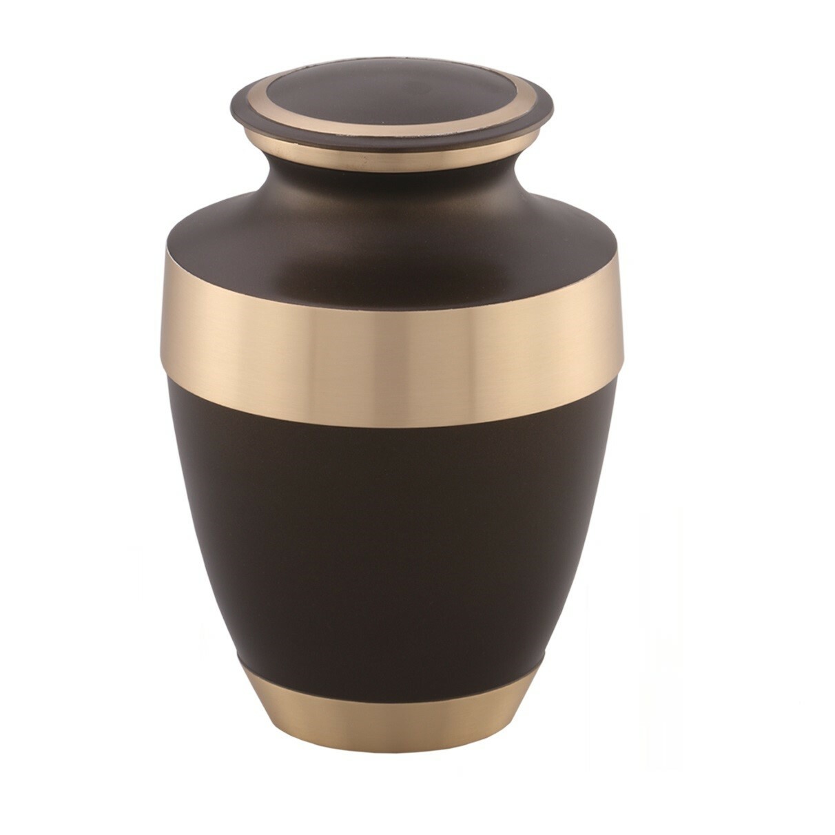 Golden Band Cremation Urn for Human Ashes – Adult Size ~ Free Shipping