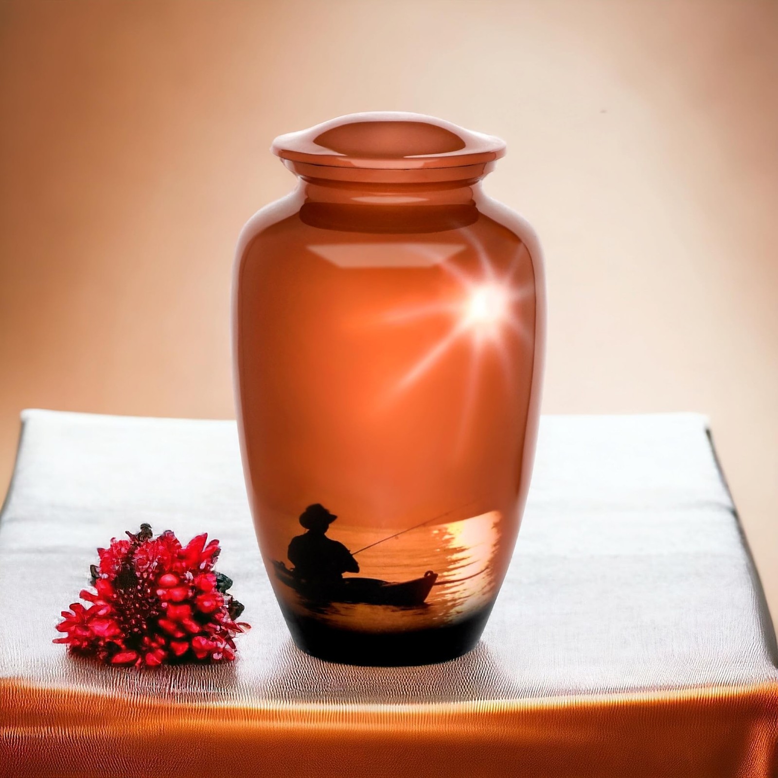Forever Adult Cremation Urns for Ashes- Adult Classic Fishing Man Pictured Cr…