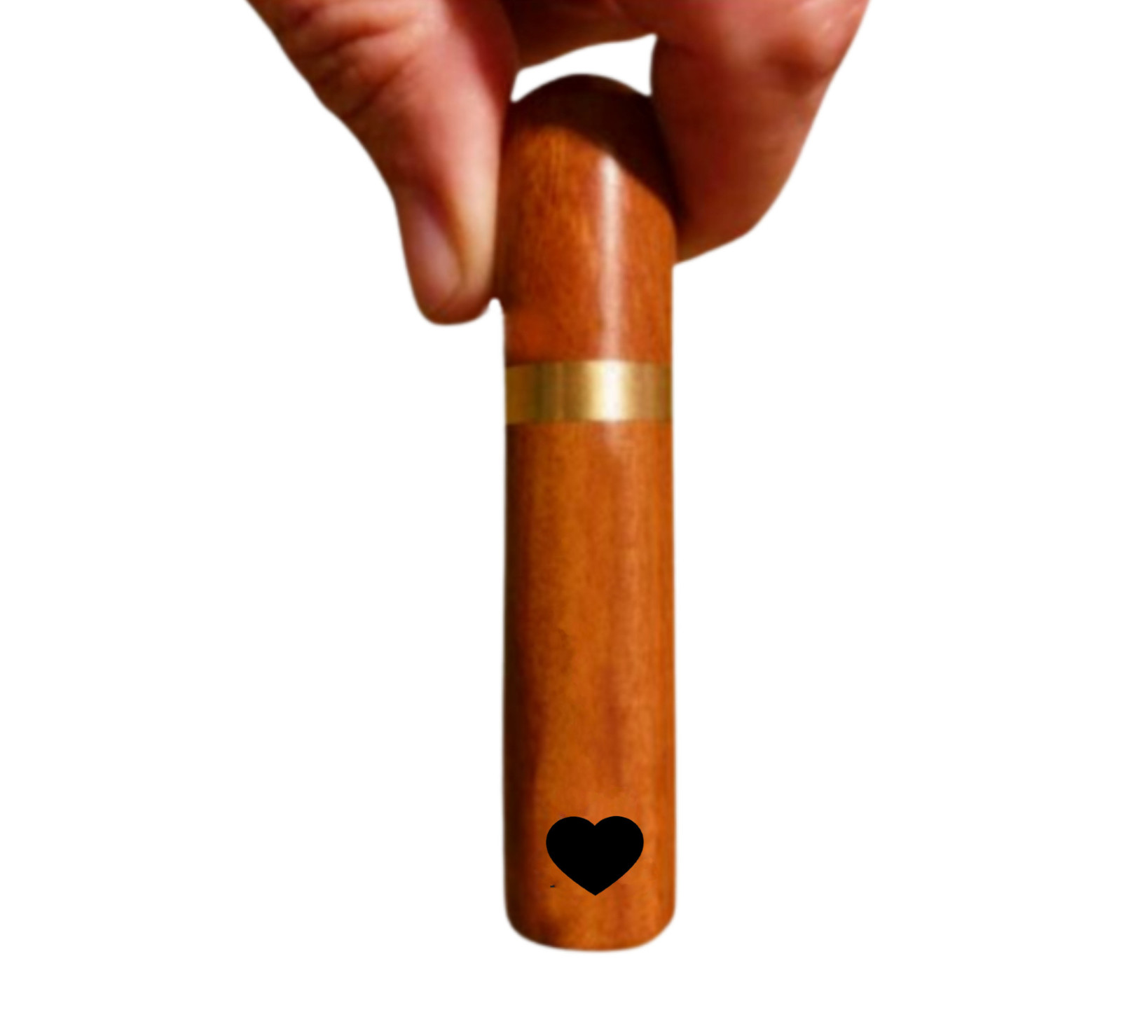 Beautiful Rosewood Cremation Urn / Scattering Tube with Laser Engraved Heart