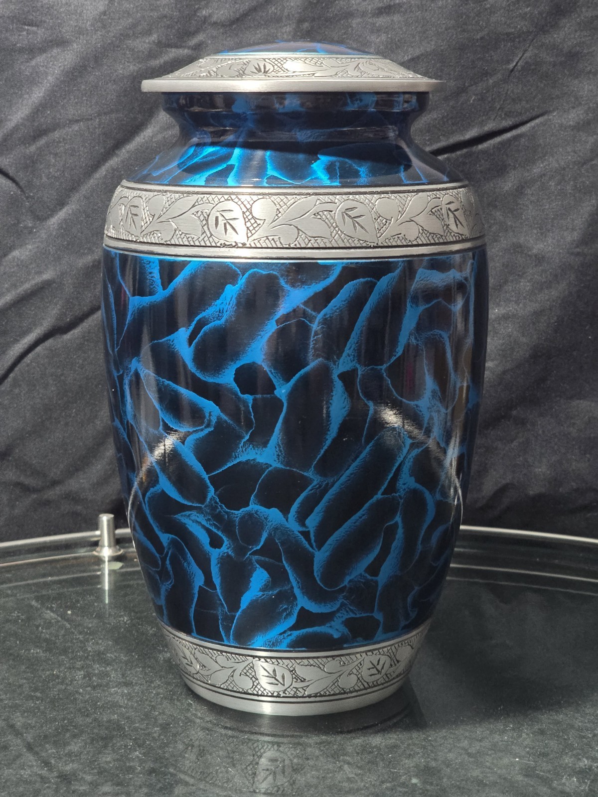 NEW LARGE TURQUOISE DREAM CREMATION URN FOR HUMAN OR PET ASHES 10 1/2 INCHES