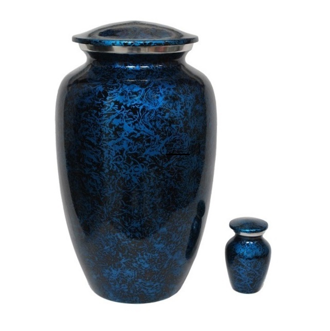 Forest Blue Adult Cremation Urn, Handcrafted + Free Shipping