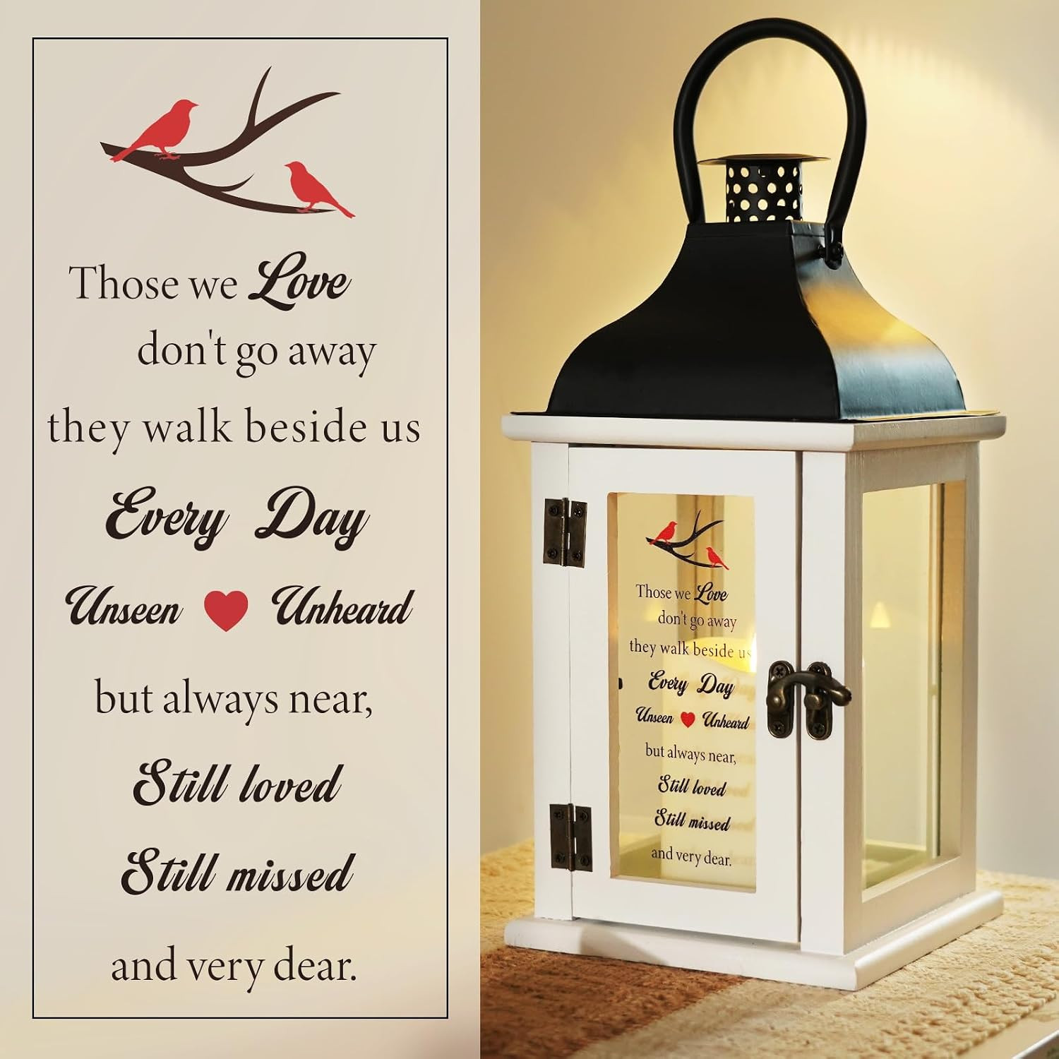 Homemory Memorial Lantern Bereavement Sympathy Gift for Loss of Loved One, Remem