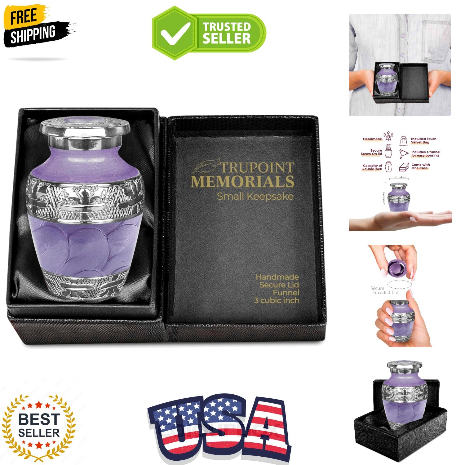Extra Large Urn for Ashes Adult Male or Female Up to 330 lbs – Cremation Urns…