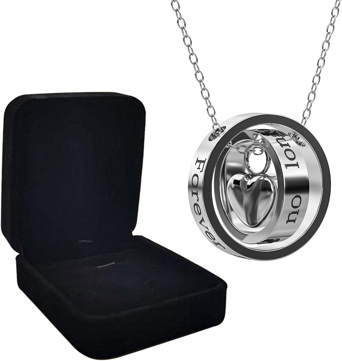 Urn Necklaces for Ashes Heart Shaped Cremation Jewelry Waterproof Memorial Keeps