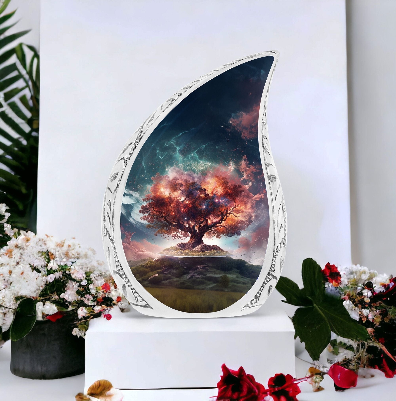 Experience Celestial Symphony: Perfect Memorials with Cremation Urns, a Touch of
