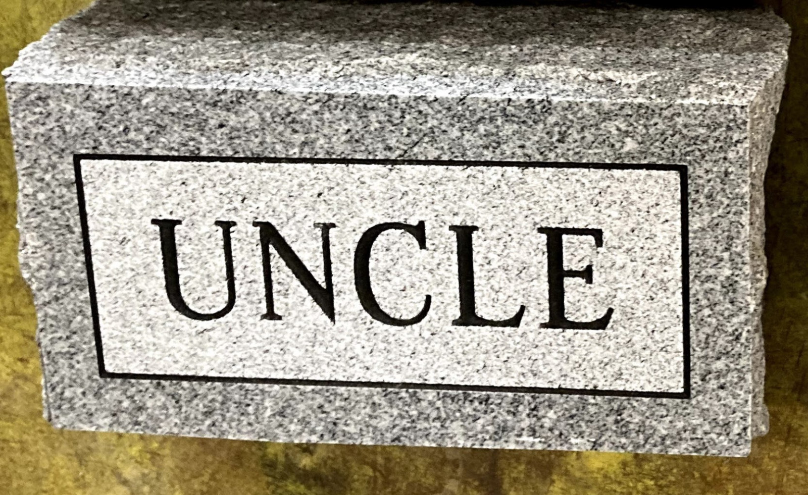 Granite Custom Engraved Footstone Cemetery Funeral Gray 5x10x4″