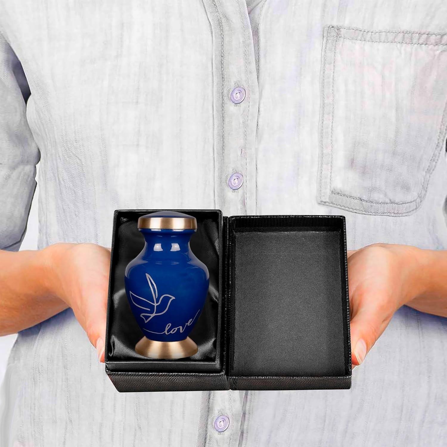 Small Urns for Human Ashes Keepsake, Love Dove Bird Decorative Mini Cremation Ur