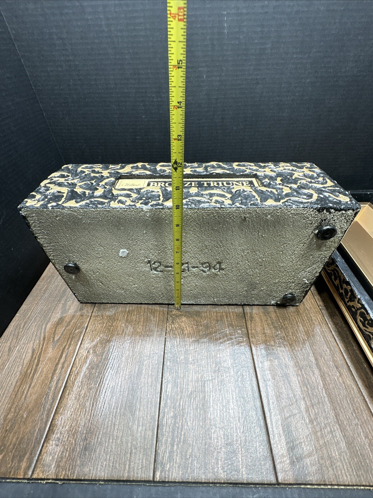 Vintage Wilbert Bronze Triune Salesman Sample Concrete Casket Burial Vault