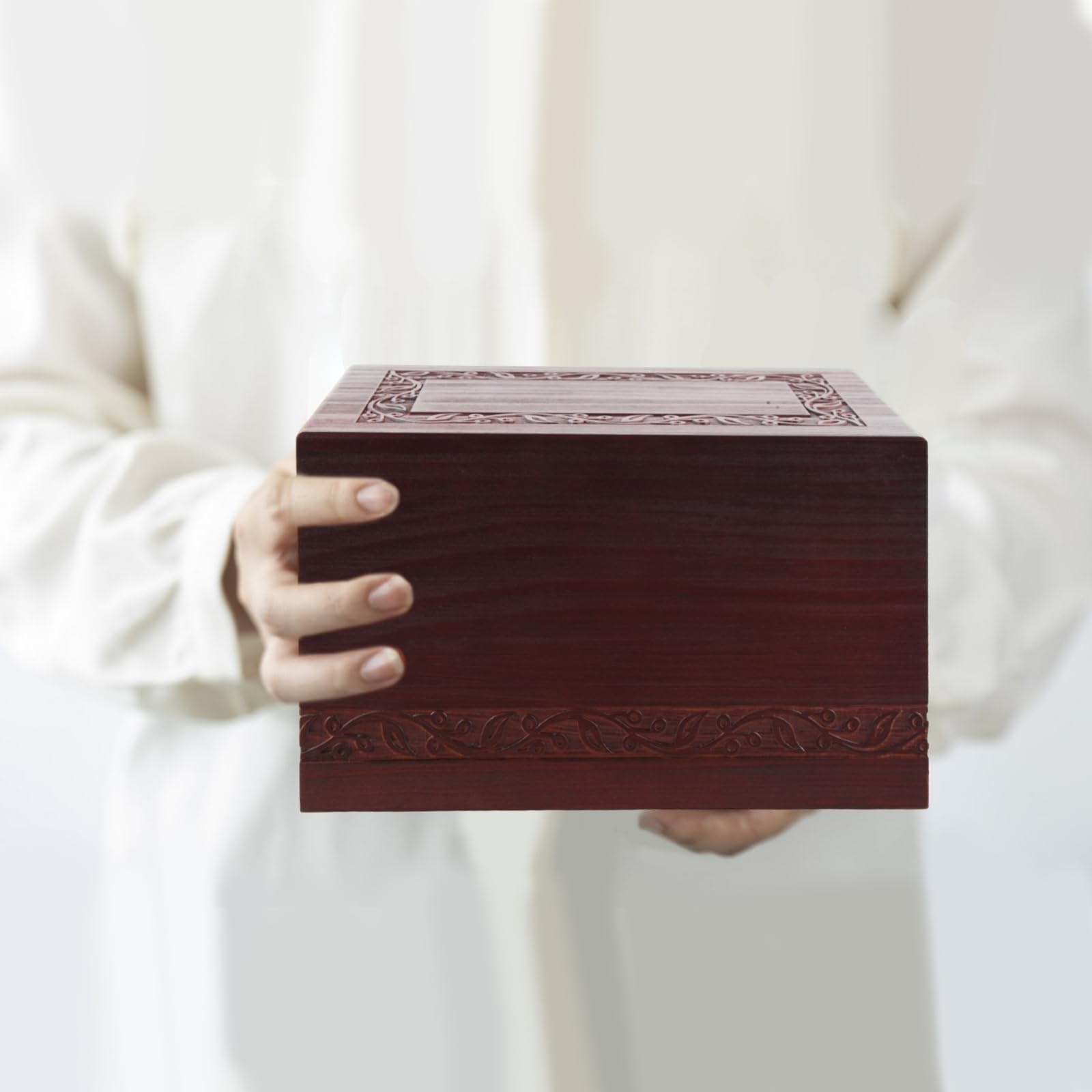 Wooden Urns for Human Ashes Adult Male Female, Up to 250 Cubic inches，Wood Cr…